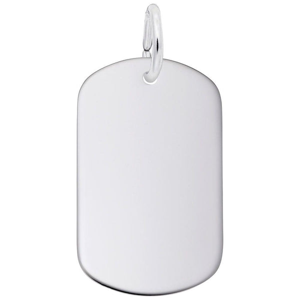 Small Dog Tag Charm - Walter Bauman Jewelers