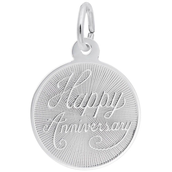 Small Happy Anniversary Disc Charm - Walter Bauman Jewelers