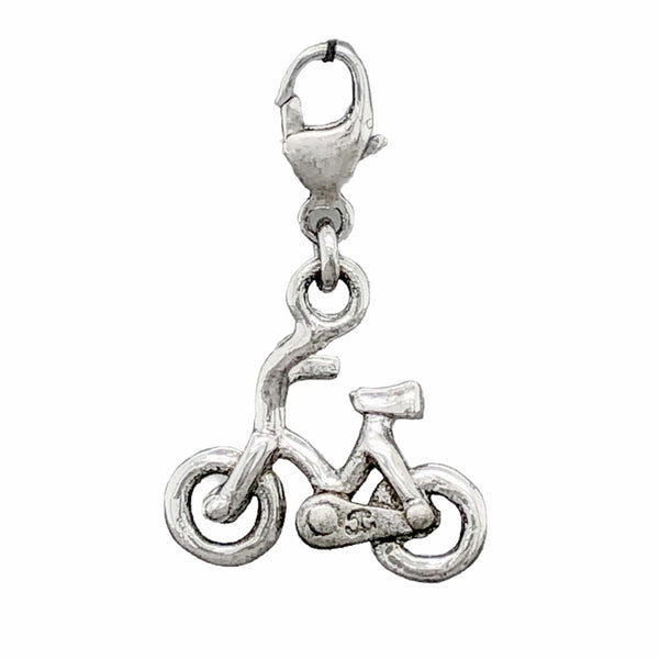 SS 0.005ct Diamond Bike Charm - Walter Bauman Jewelers