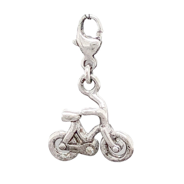 SS 0.005ct Diamond Bike Charm - Walter Bauman Jewelers