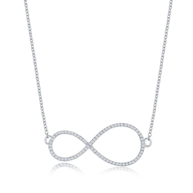 SS 0.14ctw Infinity Design Diamond Pendant - Walter Bauman Jewelers