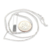 SS 0.15cttw Diamond Engravable Bar 36” Necklace - Walter Bauman Jewelers