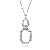 SS 0.21ctw White Sapphire Beaded Pendant - Walter Bauman Jewelers
