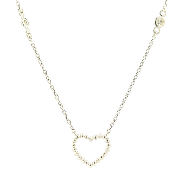 SS .02cttw Diamond Heart Necklace - Walter Bauman Jewelers