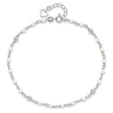 SS 10" Pearl Ankle Bracelet - Walter Bauman Jewelers