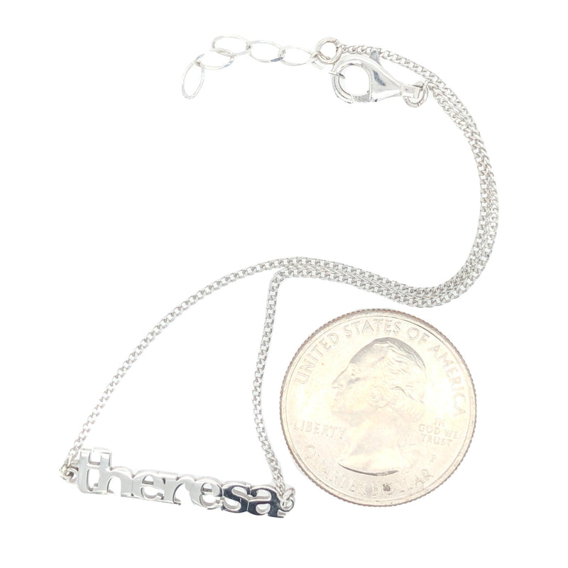SS 10" Personalized Name Ankle Bracelet - Walter Bauman Jewelers
