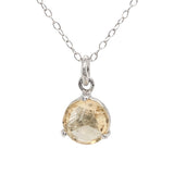 SS 1.27ct Lemon Quartz Pendant - Walter Bauman Jewelers