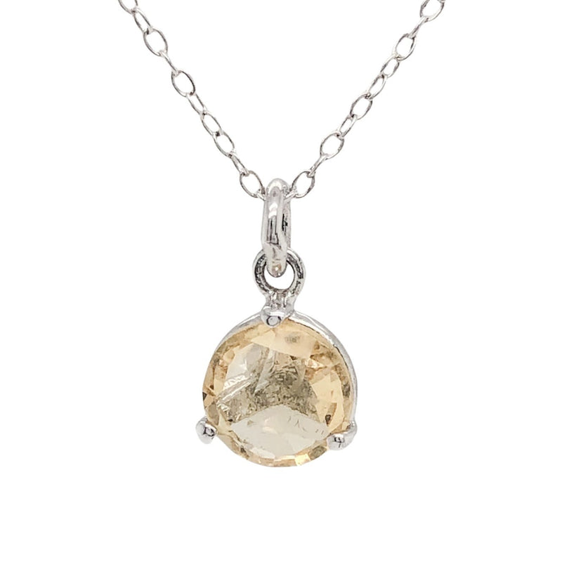 SS 1.27ct Lemon Quartz Pendant - Walter Bauman Jewelers