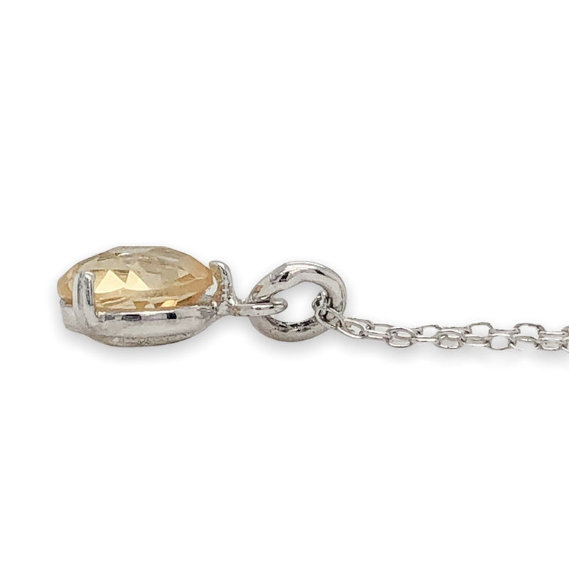 SS 1.27ct Lemon Quartz Pendant - Walter Bauman Jewelers