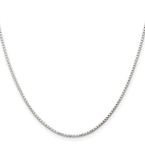 SS 1.3mm Diamond-cut Round Box Chain - Walter Bauman Jewelers