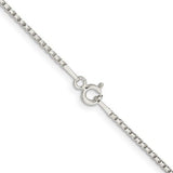 SS 1.3mm Diamond-cut Round Box Chain - Walter Bauman Jewelers