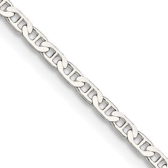 SS 16" 2.1mm Flat Anchor Chain - Walter Bauman Jewelers