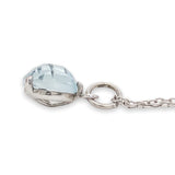 SS 1.70ct Blue Topaz Pendant - Walter Bauman Jewelers