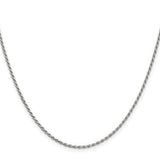 SS 1.7mm 20" Dia Cut Rope Chain - Walter Bauman Jewelers