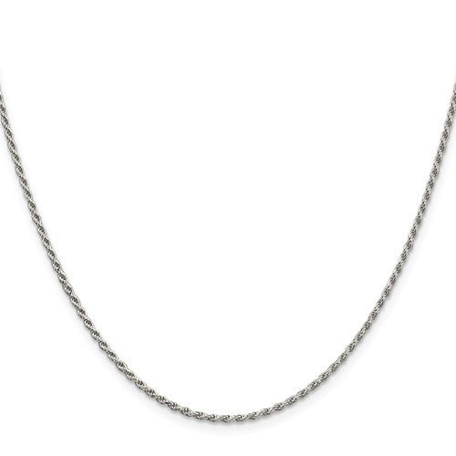 SS 1.7mm 20" Dia Cut Rope Chain - Walter Bauman Jewelers