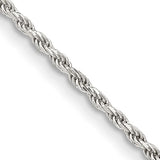 SS 1.7mm 20" Dia Cut Rope Chain - Walter Bauman Jewelers