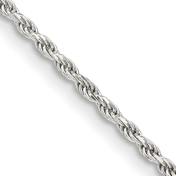 SS 1.7mm 20" Dia Cut Rope Chain - Walter Bauman Jewelers