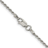 SS 1.7mm 20" Dia Cut Rope Chain - Walter Bauman Jewelers