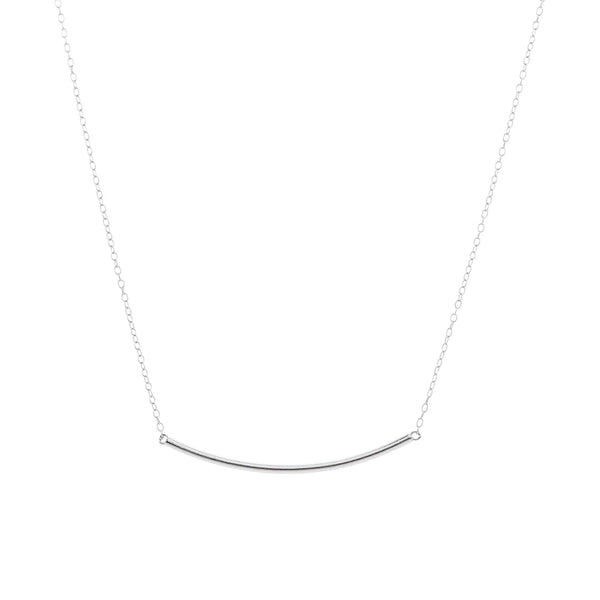 SS 18" Curved Bar Necklace - Walter Bauman Jewelers