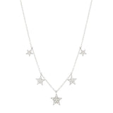 SS 18" CZ 5 Star Necklace - Walter Bauman Jewelers