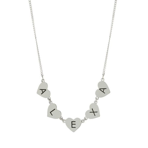 SS 18" Heart Name Necklace - Walter Bauman Jewelers