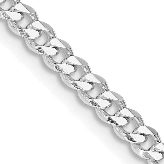 SS 18" Rhodium-plated 3.5mm Curb Chain - Walter Bauman Jewelers