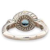 SS 1.95ct Blue Topaz Patina Ring - Walter Bauman Jewelers