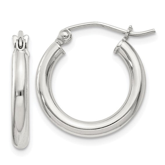 SS 19mm Round Hoop Earrings 1.2grms - Walter Bauman Jewelers