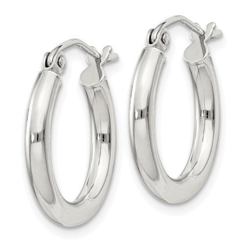 SS 19mm Round Hoop Earrings 1.2grms - Walter Bauman Jewelers