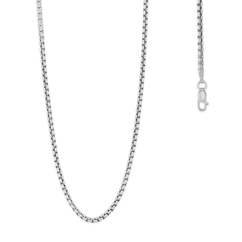 SS 20" 2.6mm Round Box Chain - Walter Bauman Jewelers