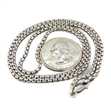 SS 20" 3mm Round Box Chain 20.8grms - Walter Bauman Jewelers