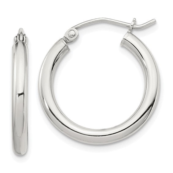 SS 22mm Round Hoop Earrings 1.5grms - Walter Bauman Jewelers
