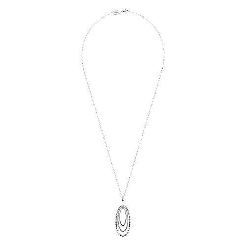 SS 24" Chain with Oval Pendant - Walter Bauman Jewelers