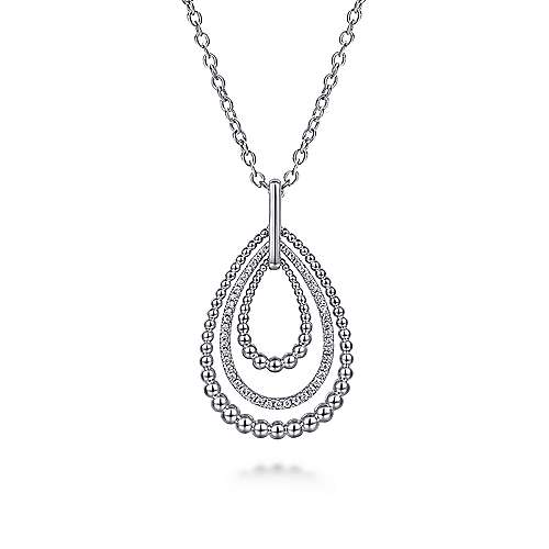 SS 24" Pendant with Sapphires - Walter Bauman Jewelers