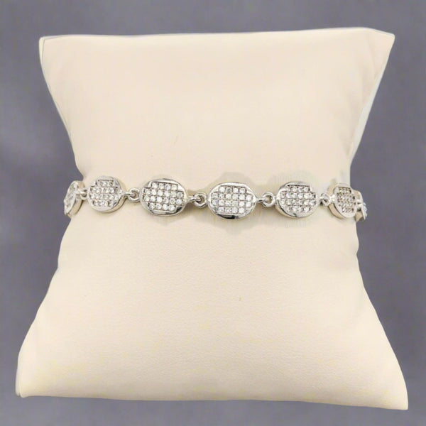 SS 2.8cttw CZ Oval Link Bracelet - Walter Bauman Jewelers