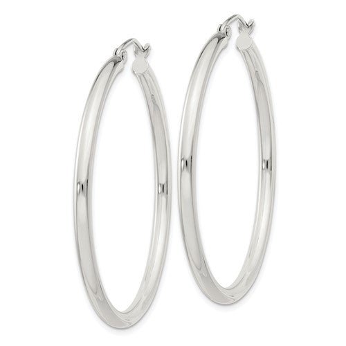 SS 42mm Round Hoop Earrings 2.7grms - Walter Bauman Jewelers