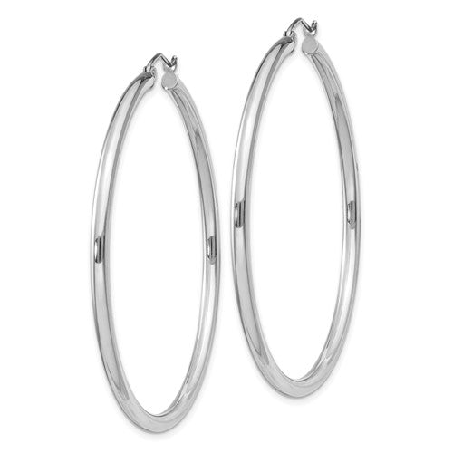 SS 50mm Round Hoop Earrings - Walter Bauman Jewelers