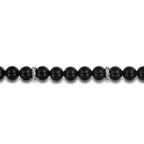 SS 8" 6mm Onyx Beaded Bracelet - Walter Bauman Jewelers