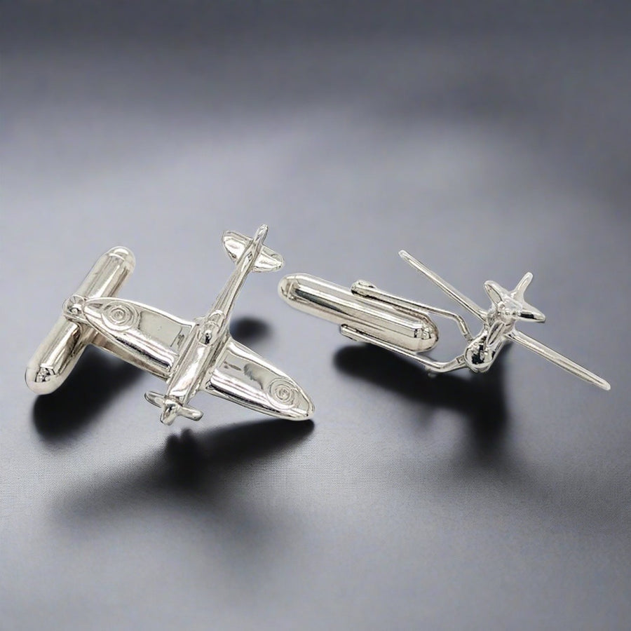 Jet Provost Aircraft Cufflinks in Hallmarked Sterling selling Silver