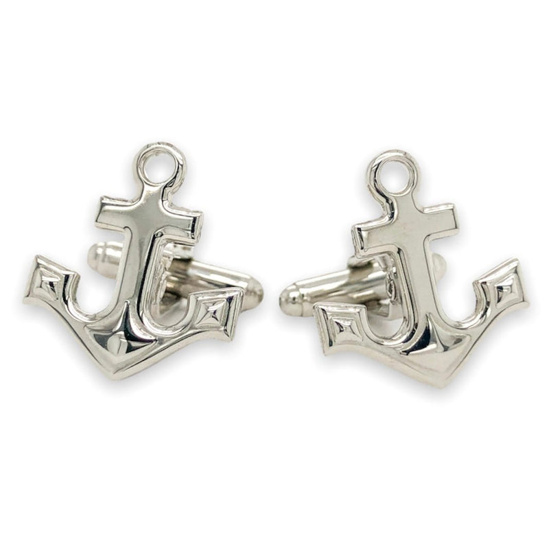 SS Anchor Cufflinks - Walter Bauman Jewelers
