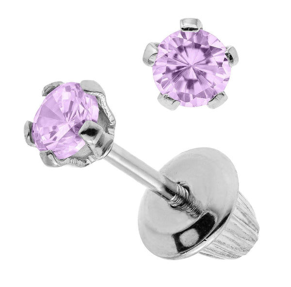 SS Baby Studs-3mm Synthetic-JUN - Walter Bauman Jewelers