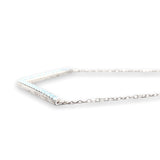 SS Blue CZ Arrow Necklace - Walter Bauman Jewelers