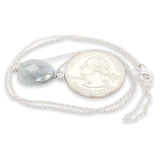 SS Blue Labradorite & CZ Necklace - Walter Bauman Jewelers