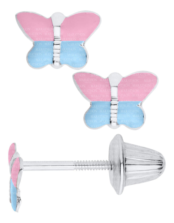 SS Butterfly Baby Earrings - Walter Bauman Jewelers