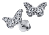 SS Butterfly White Cz - Walter Bauman Jewelers