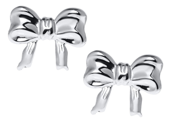 SS Child's Bow Knot Studs - Walter Bauman Jewelers