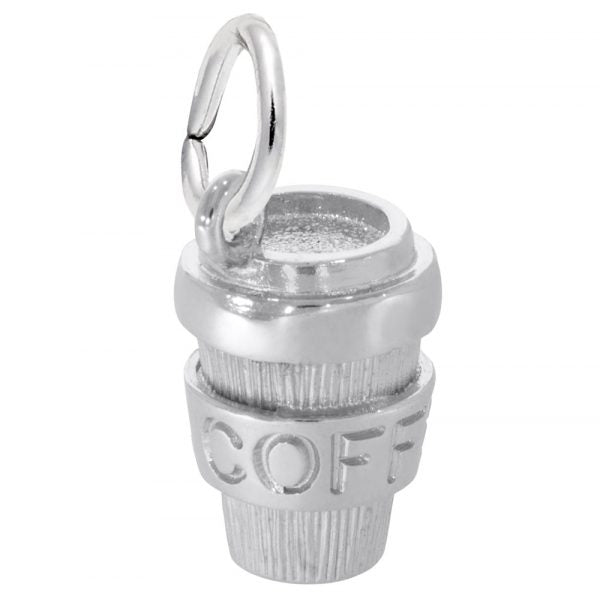 SS Coffee Cup Charm - Walter Bauman Jewelers