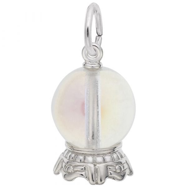 SS Crystal Ball Charm - Walter Bauman Jewelers