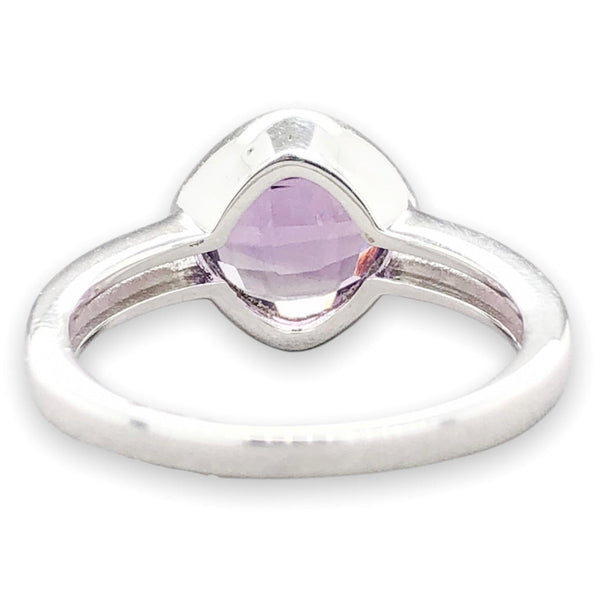 SS Cushion Cut 1.27ct Amethyst Ring - Walter Bauman Jewelers