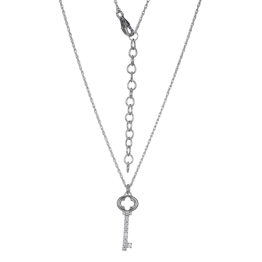 SS CZ 19" Key Pendant - Walter Bauman Jewelers